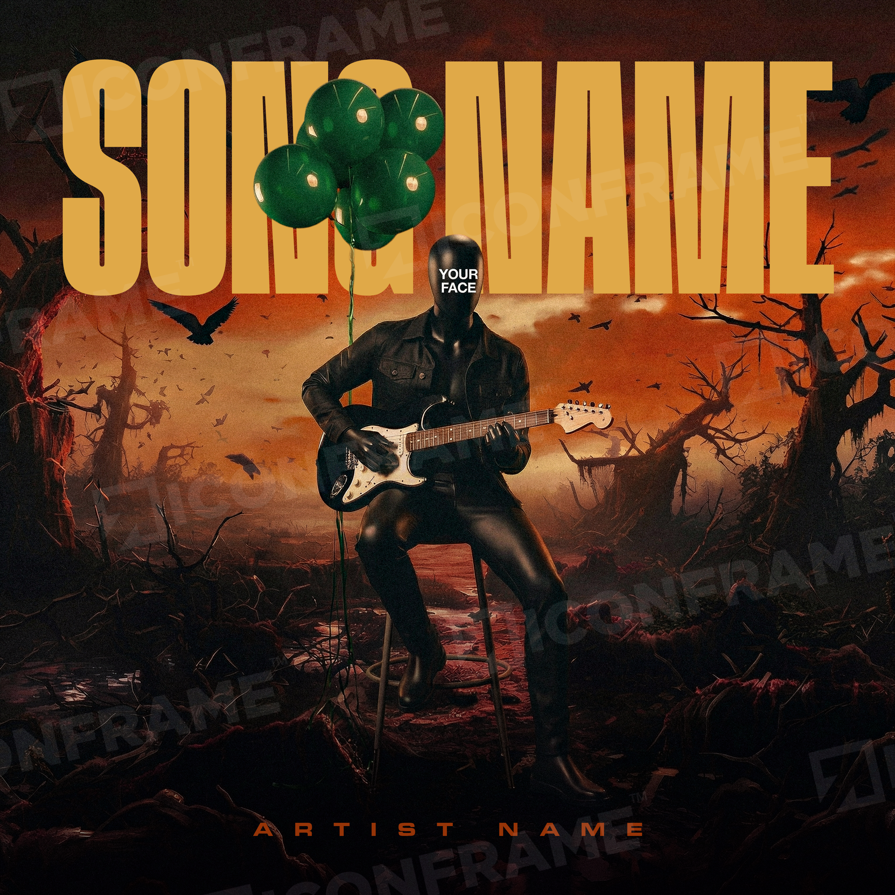 Iconframe Last Song on Earth poster featuring vibrant artwork and bold typography, perfect for music fans.